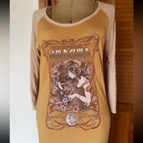 Spell | Mustard Wild Child Raglan Tee Dress | L - Picture 2 of 16